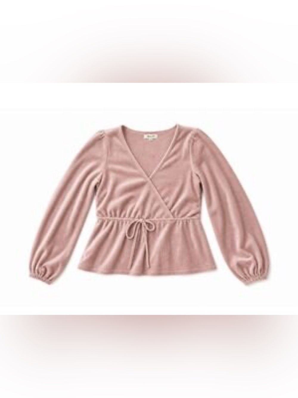 Madewell Dusty Rose Wrap Blouse with Tie Waist